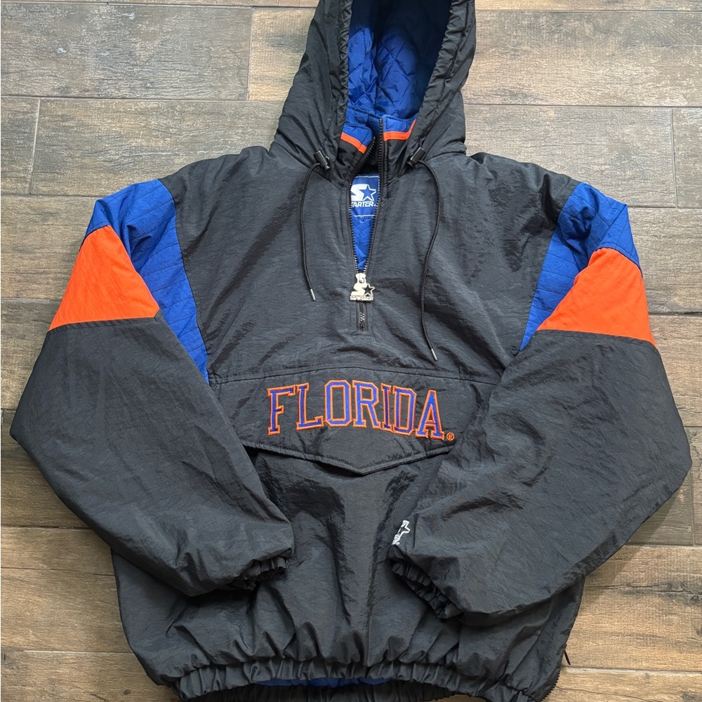 STARTER Black and Blue Puffer Jacket